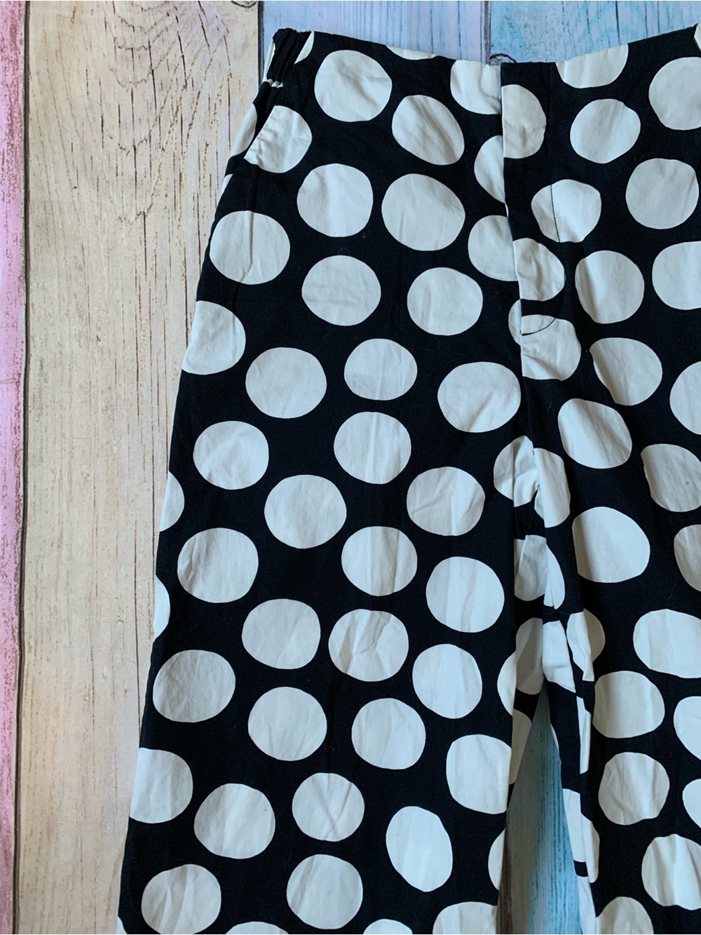 Marimekko Black and White Polka Dot Cropped pants and top Set - Picture 7 of 11